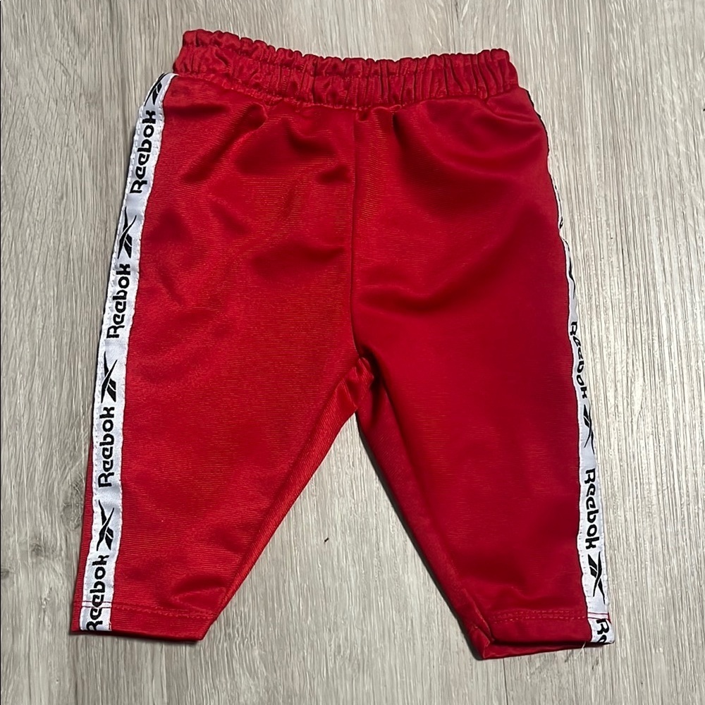 Reebok‎ Red Joggers with Striped Detail 0-3M